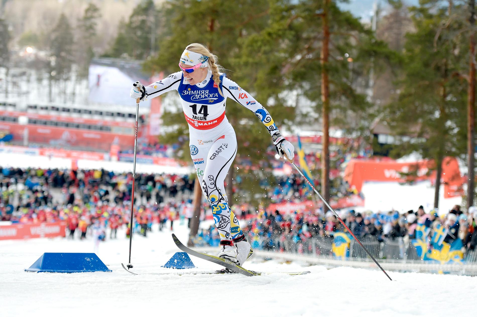 Magdalena Pajala under skid-VM i Falun 2015.