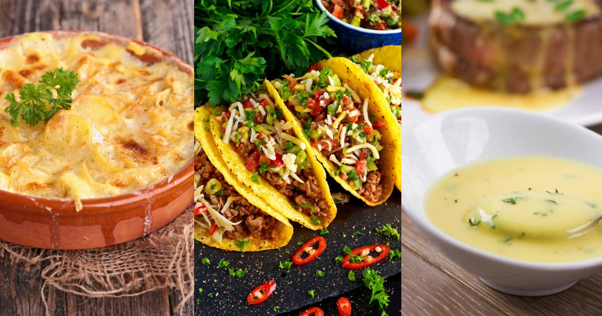 Potatisgratäng, tacos och bearnaisesås är det vi saknar mest bland maträtterna på semestern.
