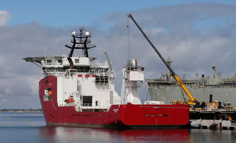 Australiska fartyget Ocean Shield är ett av fartygen utrustat med sökutrustningen.