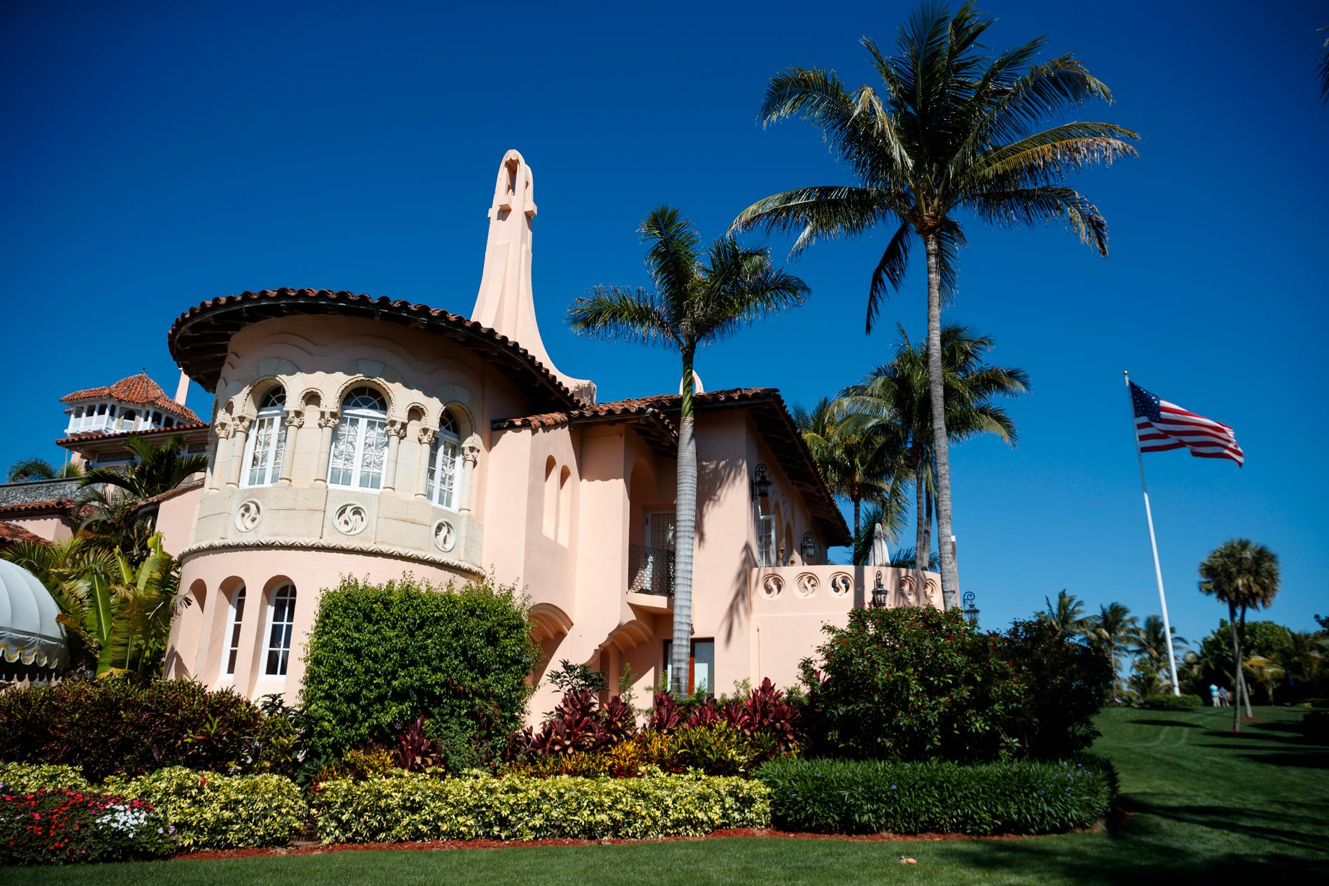 Donald Trumps egendom Mar-a-Lago ligger i Palm Beach i Florida. Arkivbild.