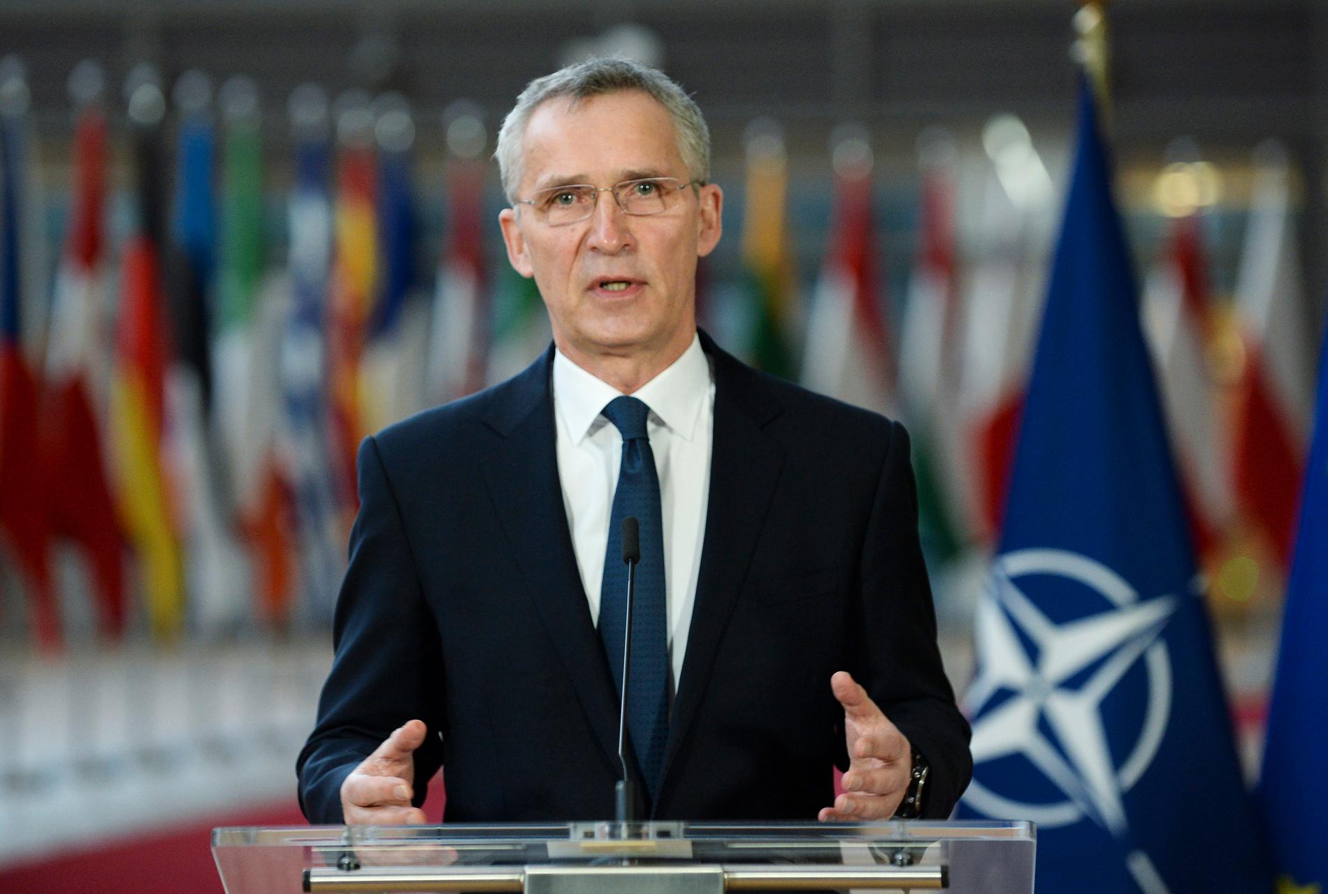 Natochefen Jens Stoltenberg höll ett krismöte under torsdagen.