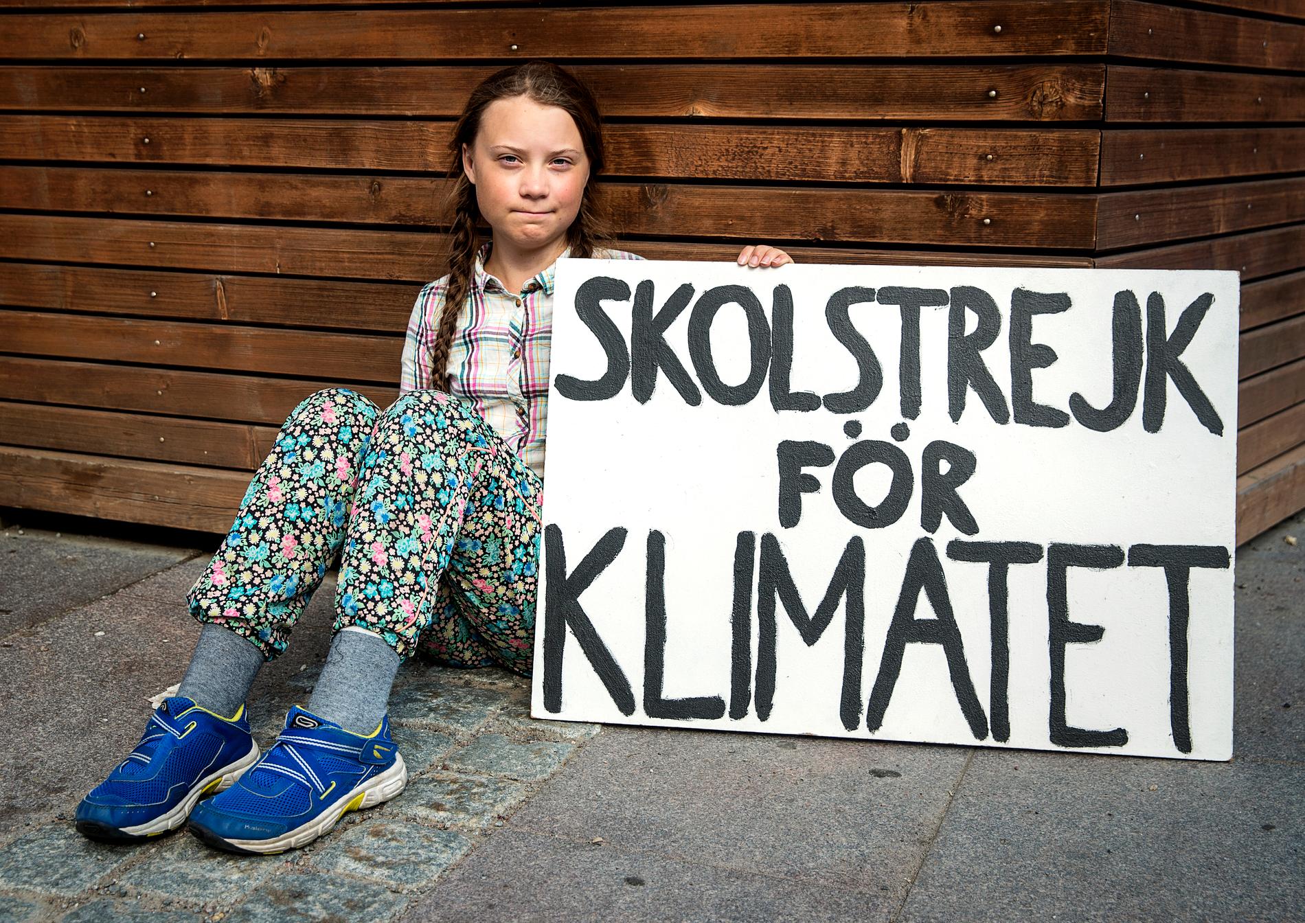 Greta Thunberg i höstas. 
