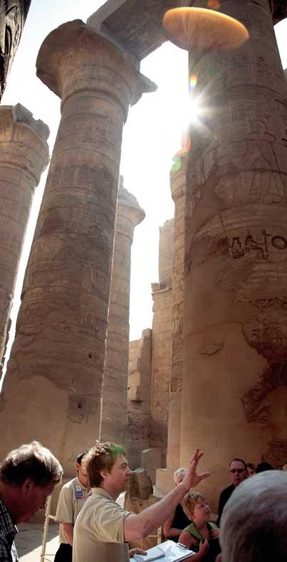 Hypostylhallen i Karnak visar sig svår att hålla ett 15 minuters föredrag om.