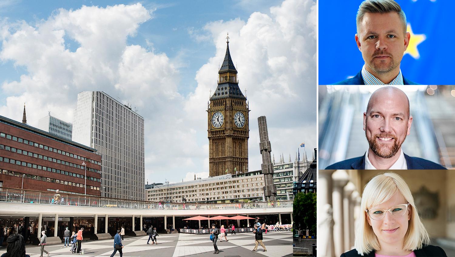 Efter Storbritanniens utträde ur EU så har möjligheten att ta över London som en av Europas ledande städer dykt upp. Men först måste en rad reformer genomföras, skriver debattörerna.  Bilden är ett montage.