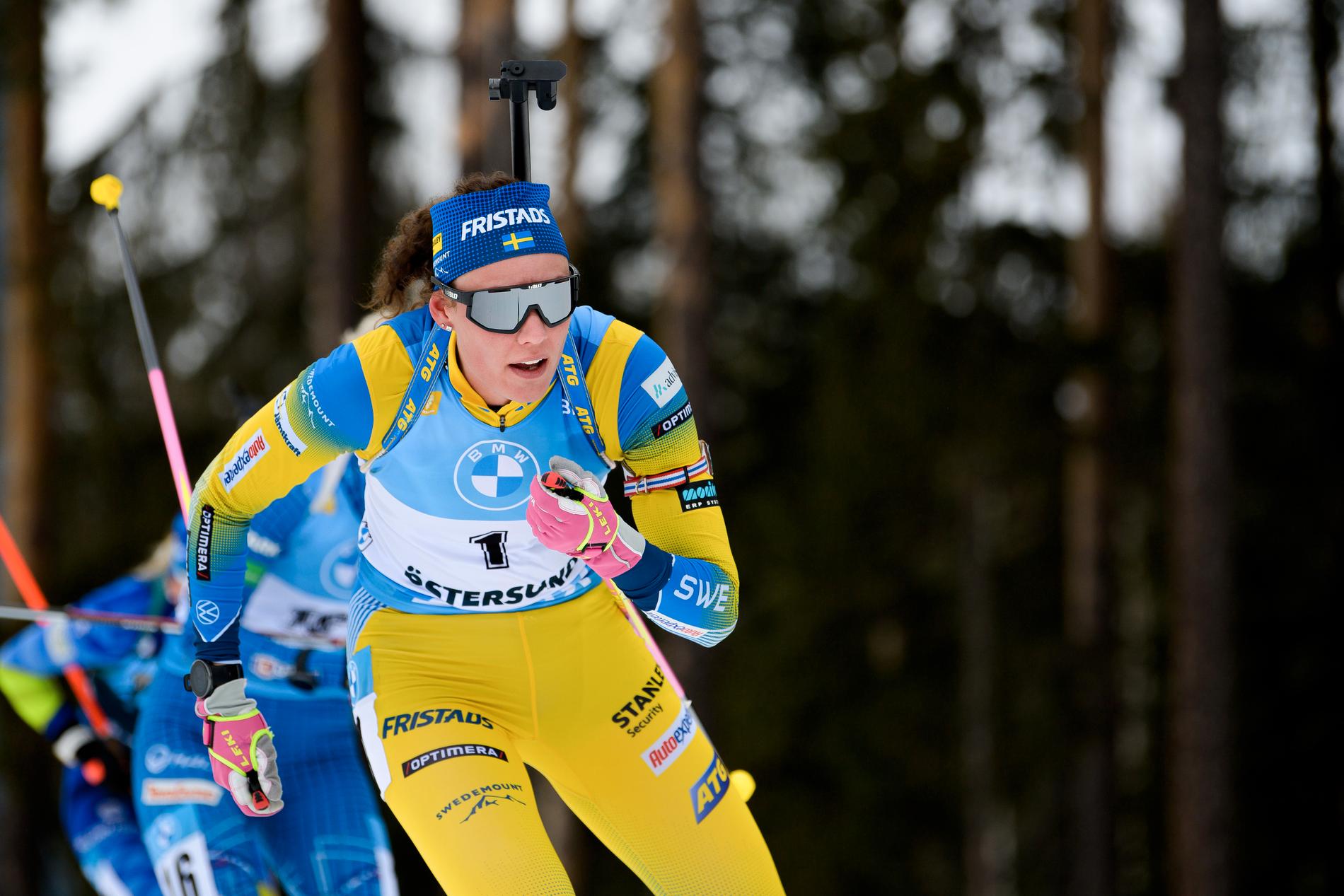 Hanna Öberg sköt tre bom i sprinten i Östersund