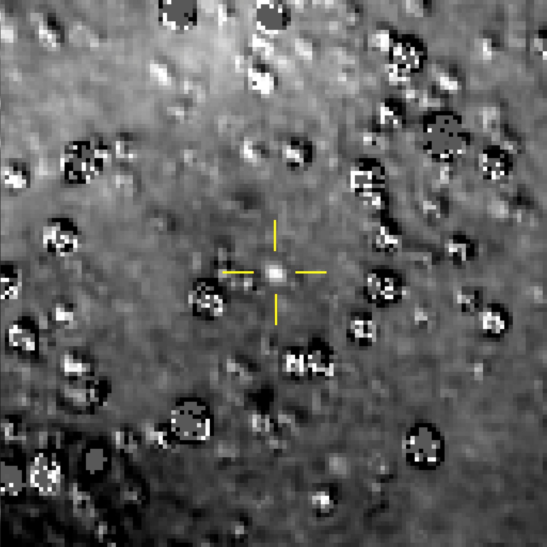 Bild tagen från New Horizon-sonden av asteroiden Ultima Thule.