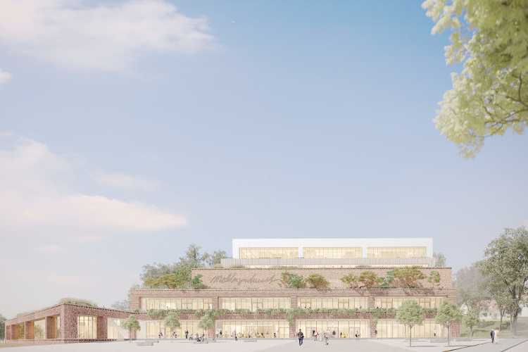 Det gigantiska bygget ska innehålla teater, kulturskola, bibliotek och stadshus, prydas av biotoper från Bohuslän och bestå av klimatsmarta byggmaterial.