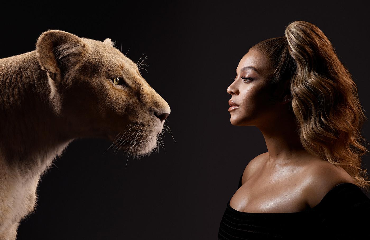 Nala och Beyoncé som gjorde hennes röst i ”Lejonkungen”.