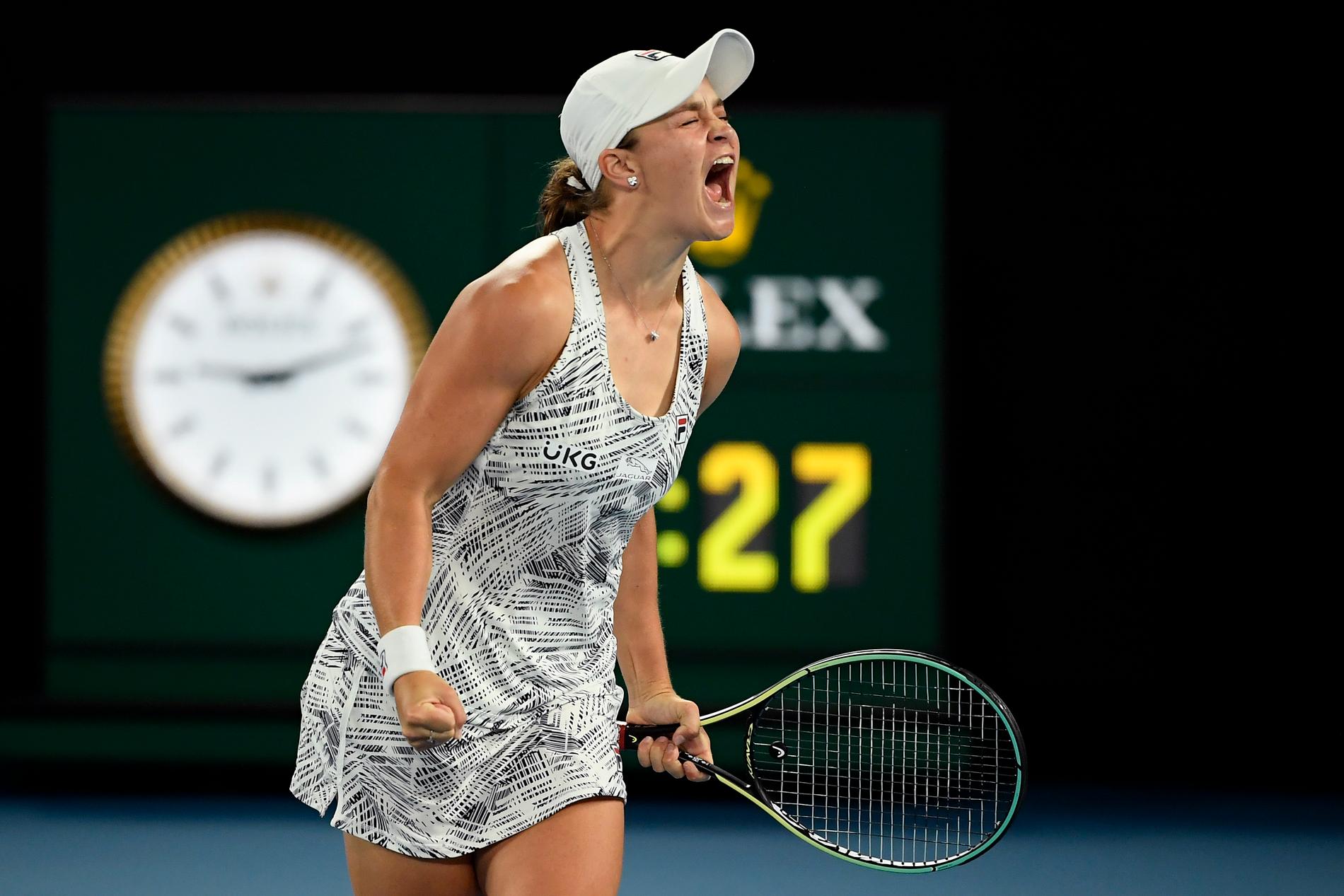 Ashleigh Barty efter finalen i Australian Open.