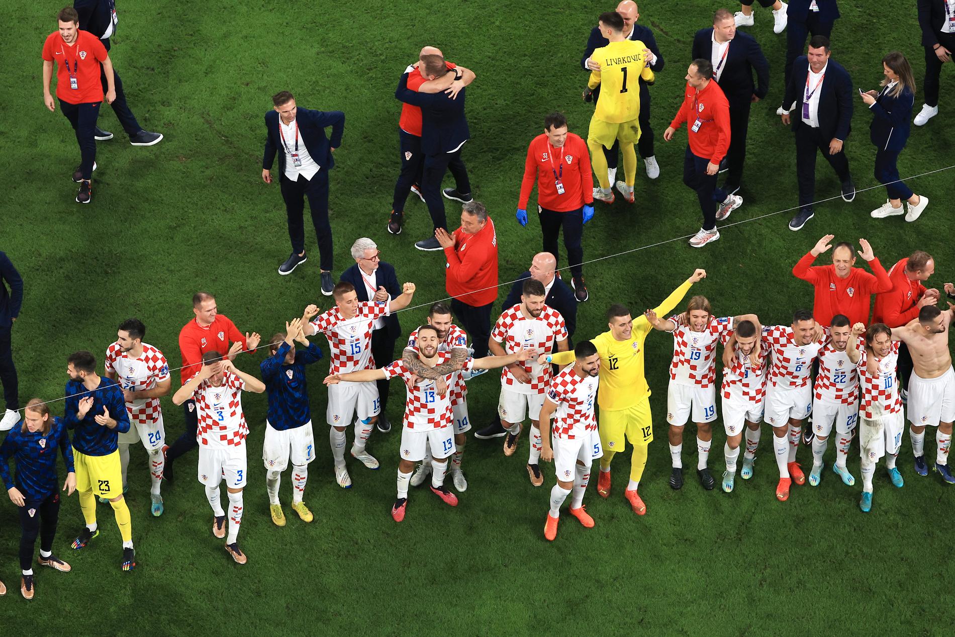 Kroatien firar VM-bronset.