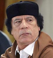 Moammar Gaddafi.