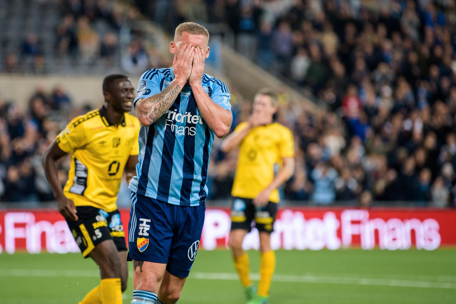 Victor Edvardsen var frustrerad efter matchen mot Elfsborg.
