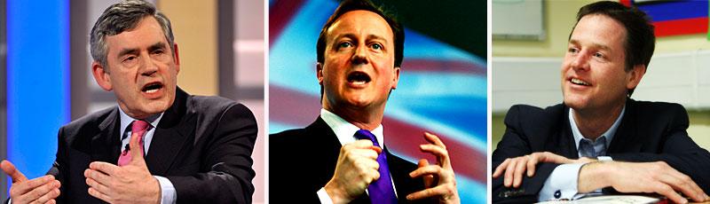 Labours Gordon Brown, de konservativas David Cameron och liberaldemokraternas Nick Clegg möts i en andra tv-debatt i kväll.