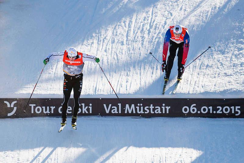 Dagen innan sprintloppet i Val Müstair under Tour de Ski slog sig två ledare blodiga i det här hoppet. Man beslutade då att ta bort det när det var dags för tävling.