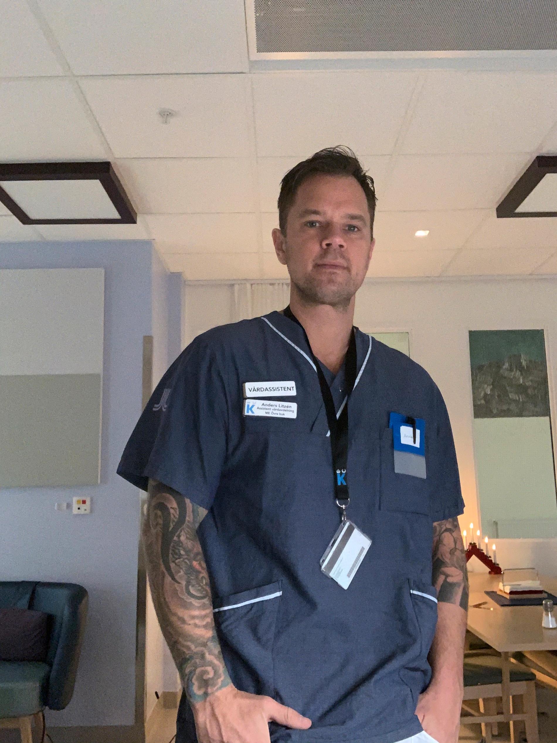 Anders Litzen, 41, har själv börjat jobba på sjukhus.