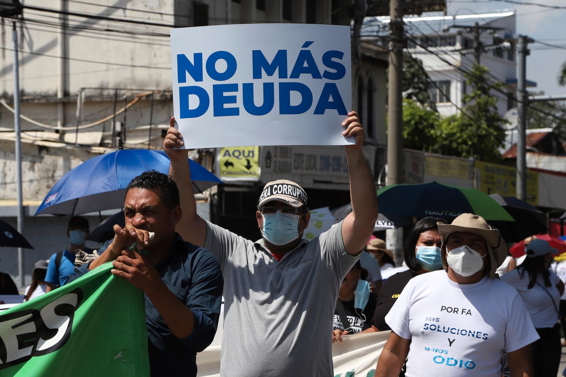 Protesterna mot president Bukele har varit intensiva den senaste tiden i El Salvador. Arkivbild.