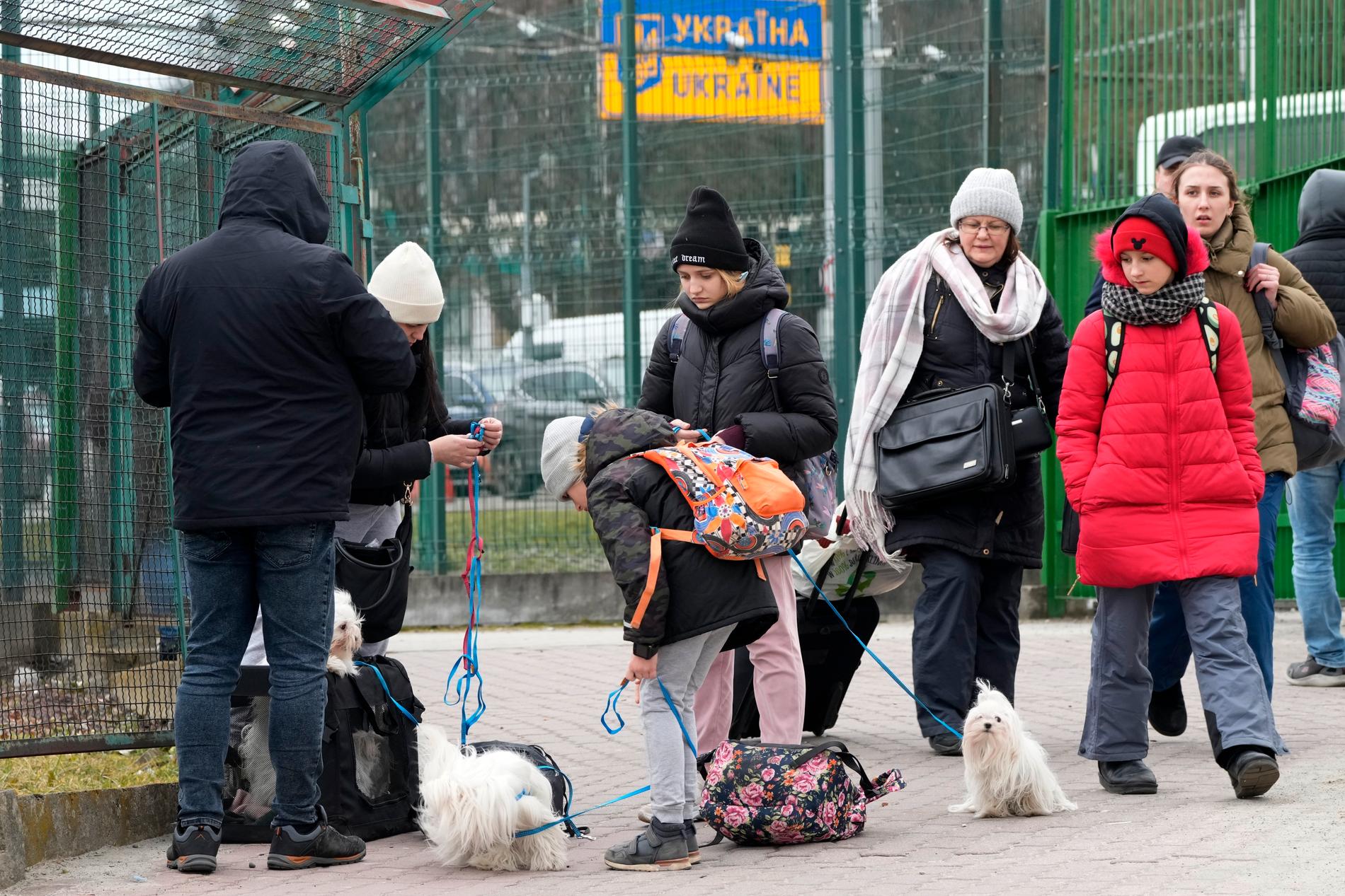 Ukrainska flyktingar i Polen. 