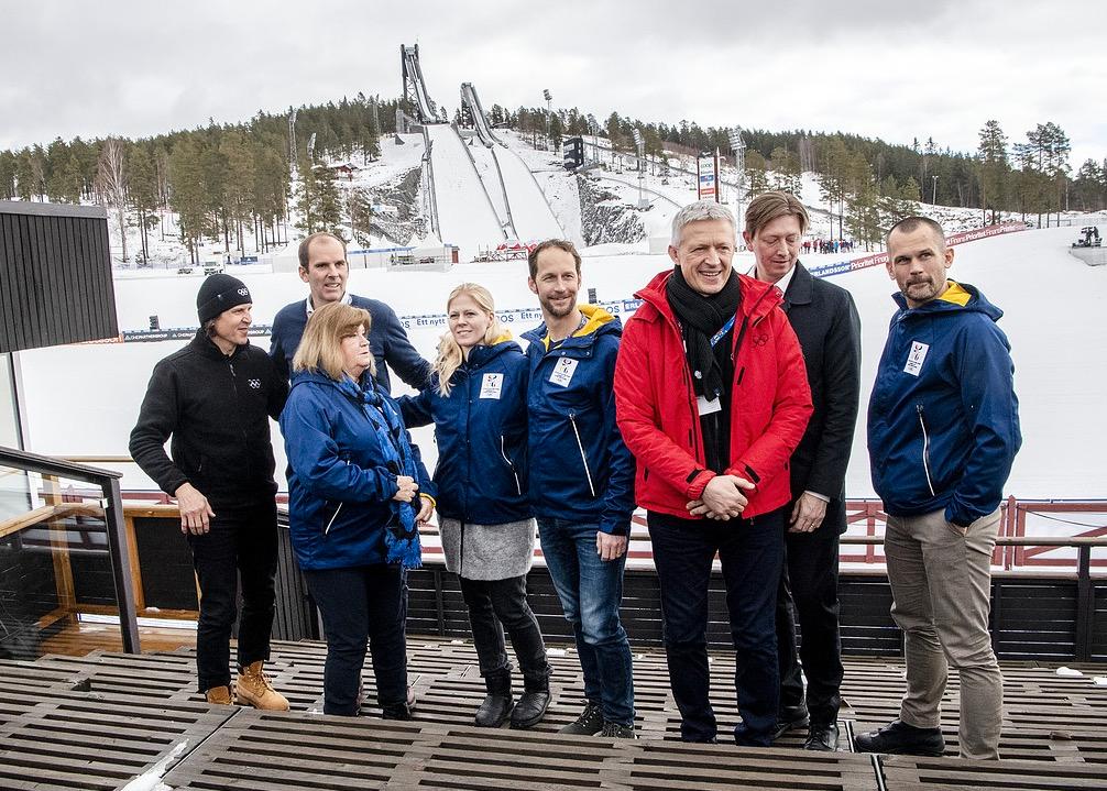 Olympiska delegationen var i mars i Falun för att inspektera arenor.