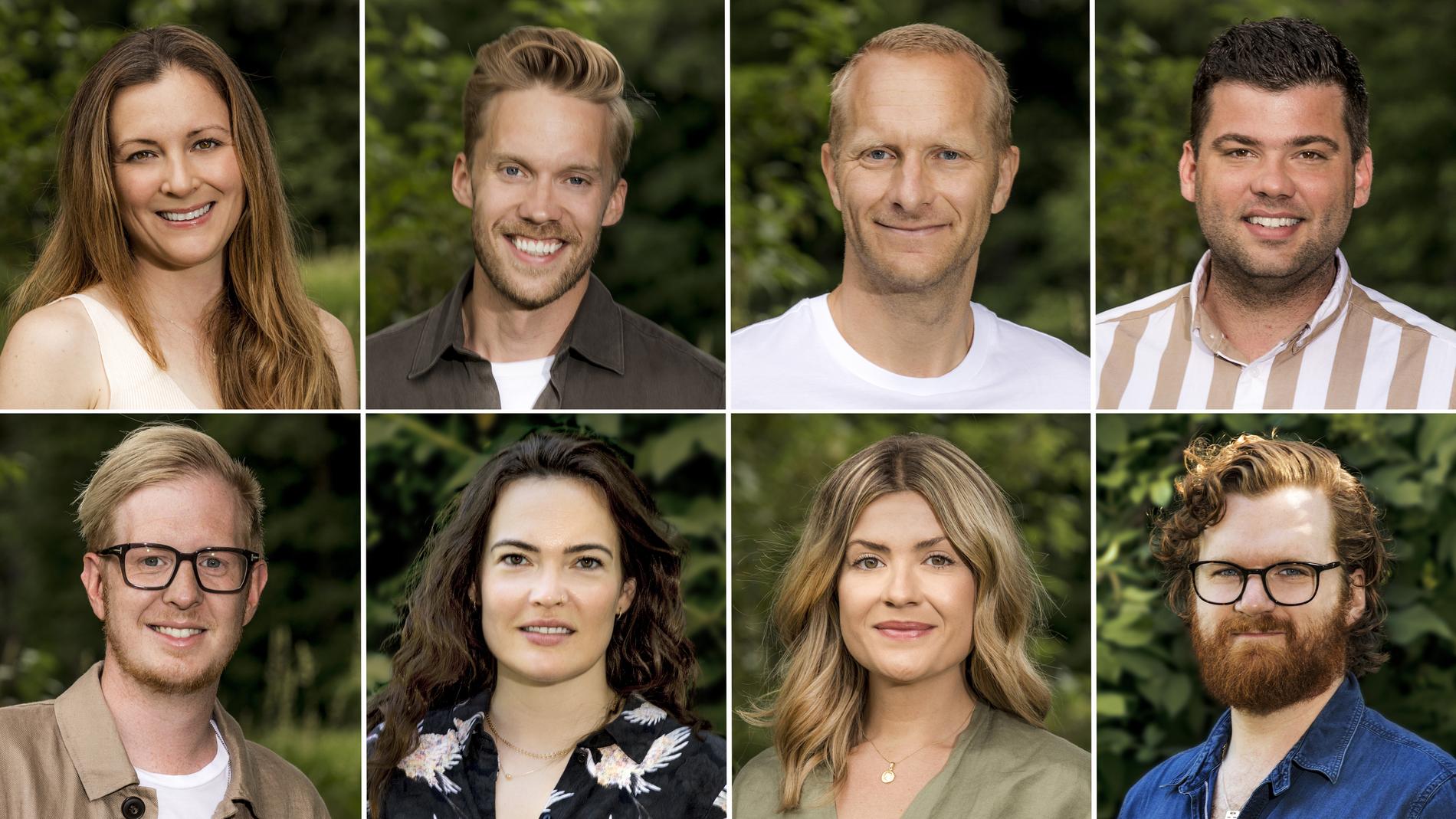 Bodil, Jonas, Hans, Martin, Jonas, Märtha, Louise och Axel hoppas på kärlek i den nya säsongen av ”Gift vid första ögonkastet”.