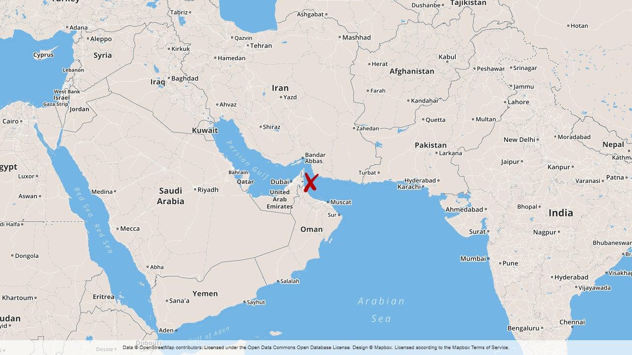 De misstänkta attackerna inträffade i Omanbukten.