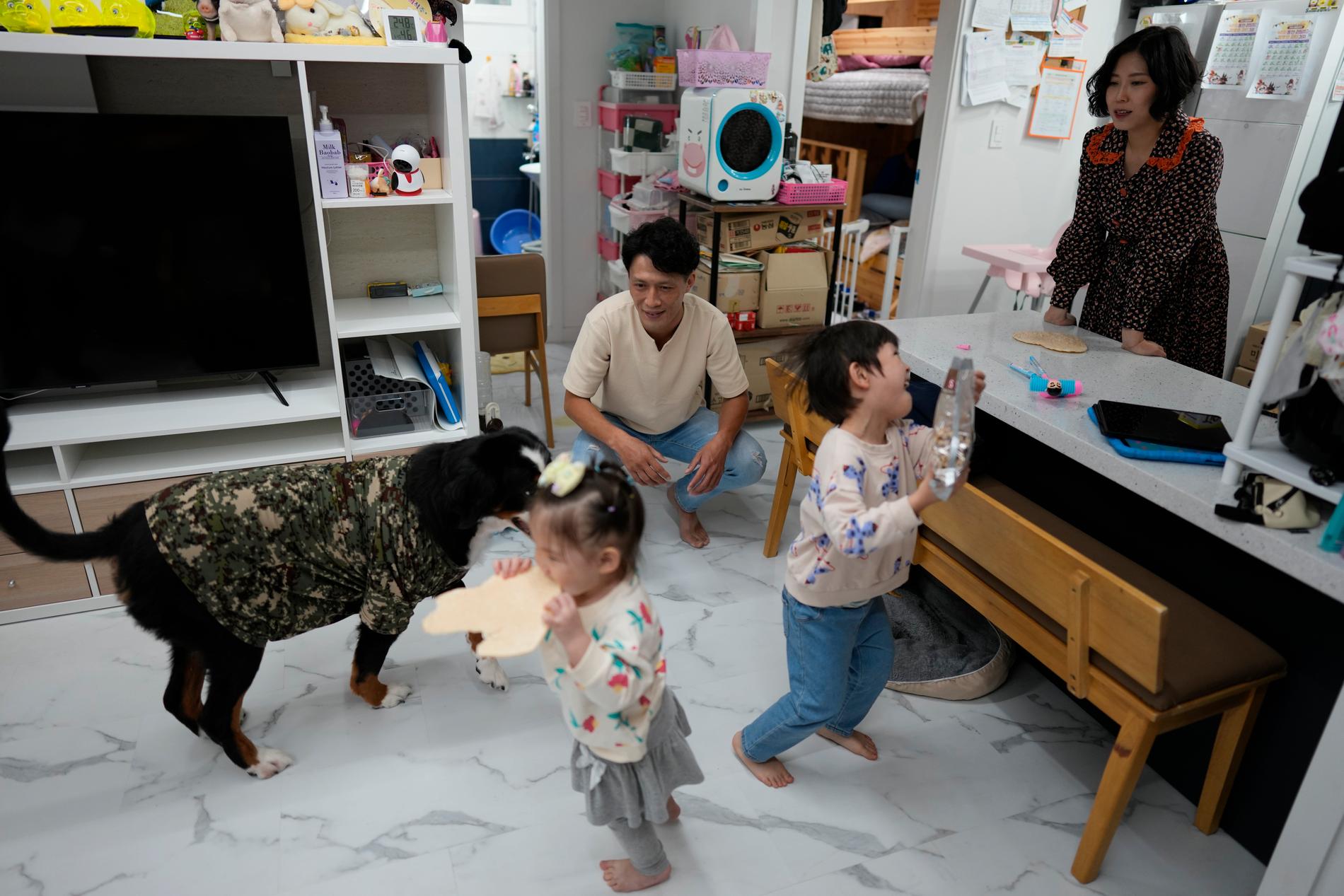 Barn blir allt en ovanligare syn i Sydkorea. Barnafödandet minskade med åtta procent under 2023 jämfört med året innan. Arkivbild.