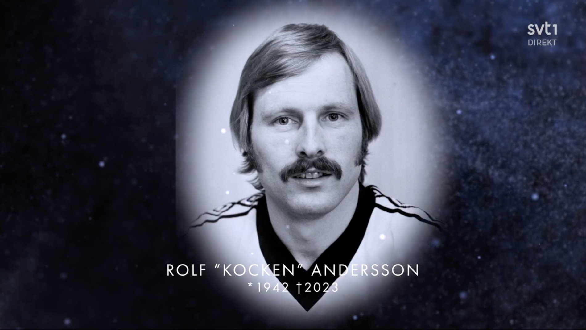 Bilden som visades i SVT, tidigare Mjällbyspelaren Rolf-Inge Andersson.