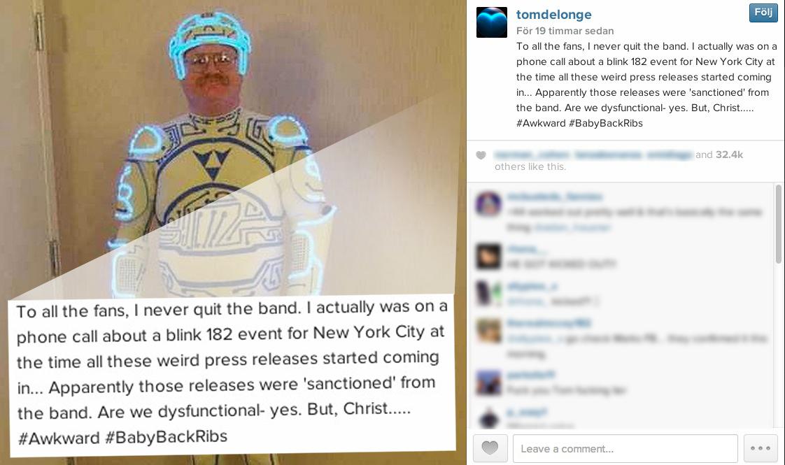 DeLonges Instagramuppdatering.