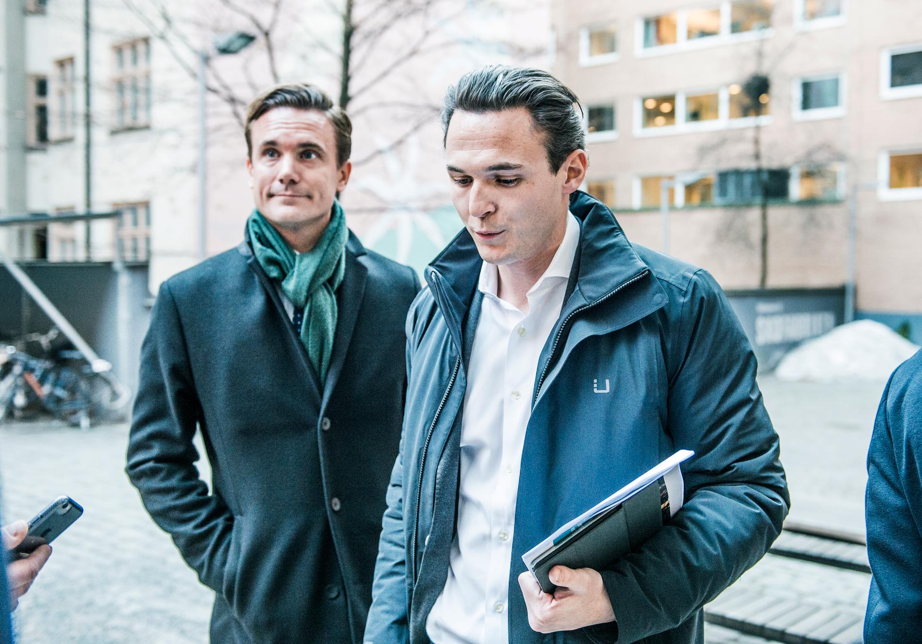 Allras vd Alexander Ernstberger (till höger) och Olle Marcusson, vd för bolagets fondverksamhet.