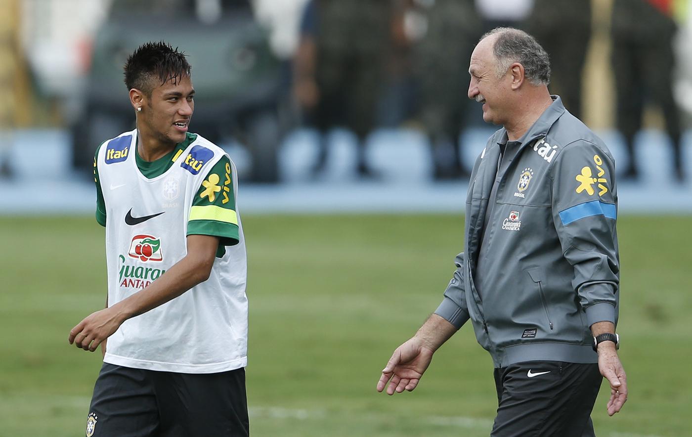 Neymar och Scolari.