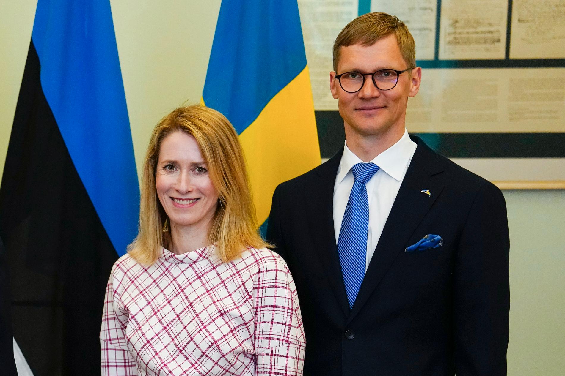 Estlands premiärminister Kaja Kallas tillsammans med sin man Arvo Hallik