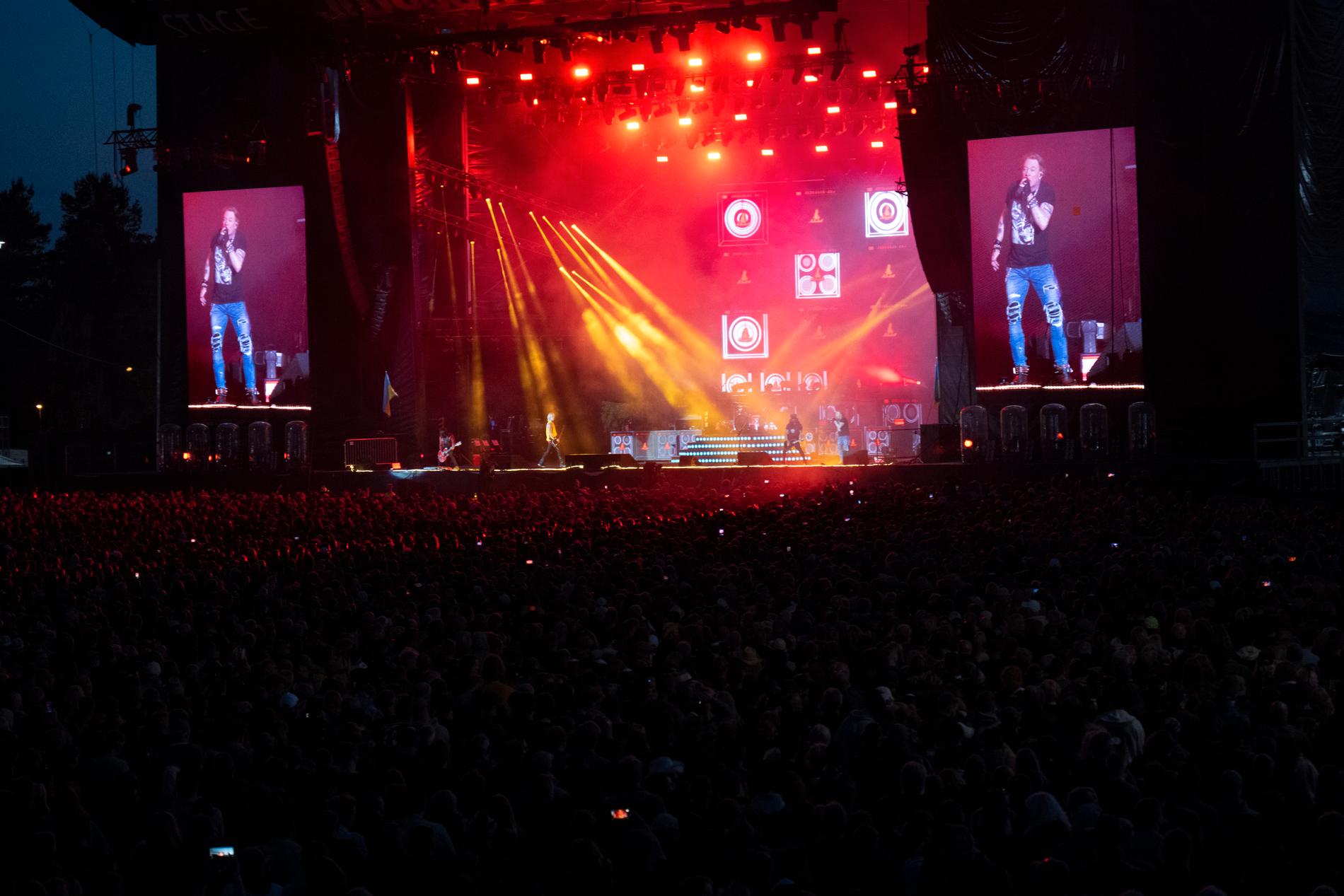 Guns N' Roses, med Axl Rose och Slash, uppträdde på Sweden Rock Festival 2022. Arkivbild.