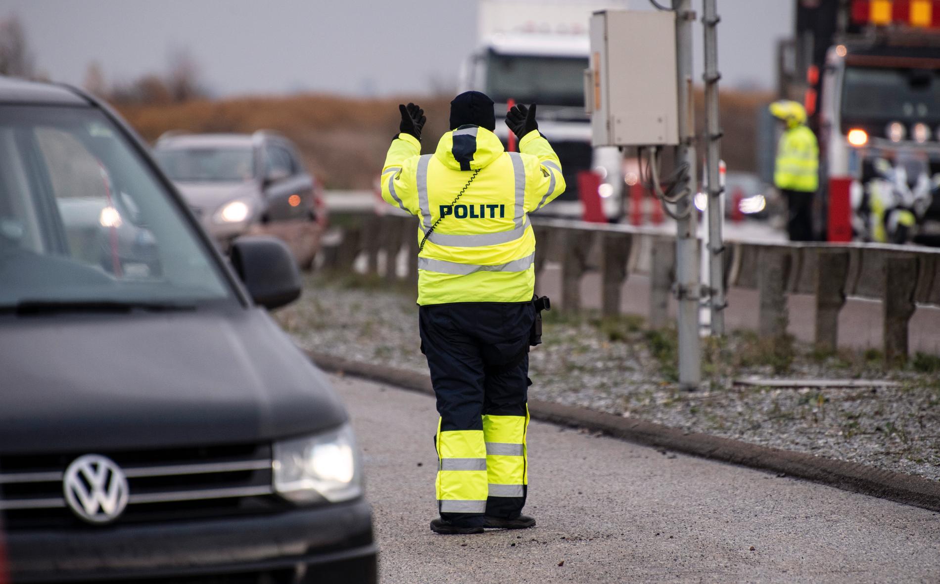 Dansk polis inledde gränskontroller mot Sverige den 12 november. Arkivbild.