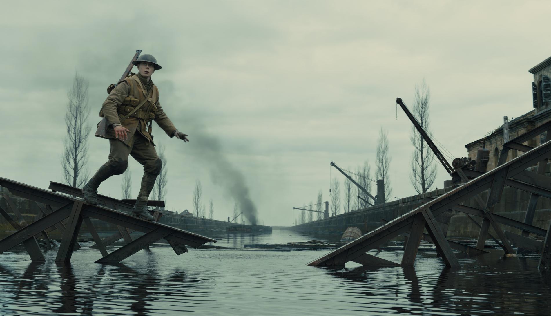 Förstavärldskrigsfilmen "1917" är ny som etta på den svenska biotoppen. Arkivbild.