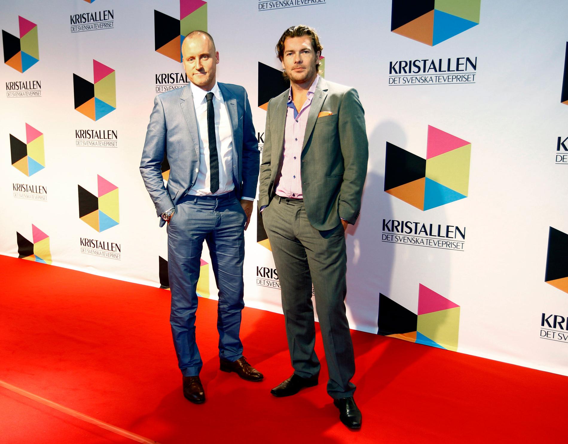 Magnus Hedberg tillsammans med ”Lyxfällan”-kollegan Patrick Grimlund
