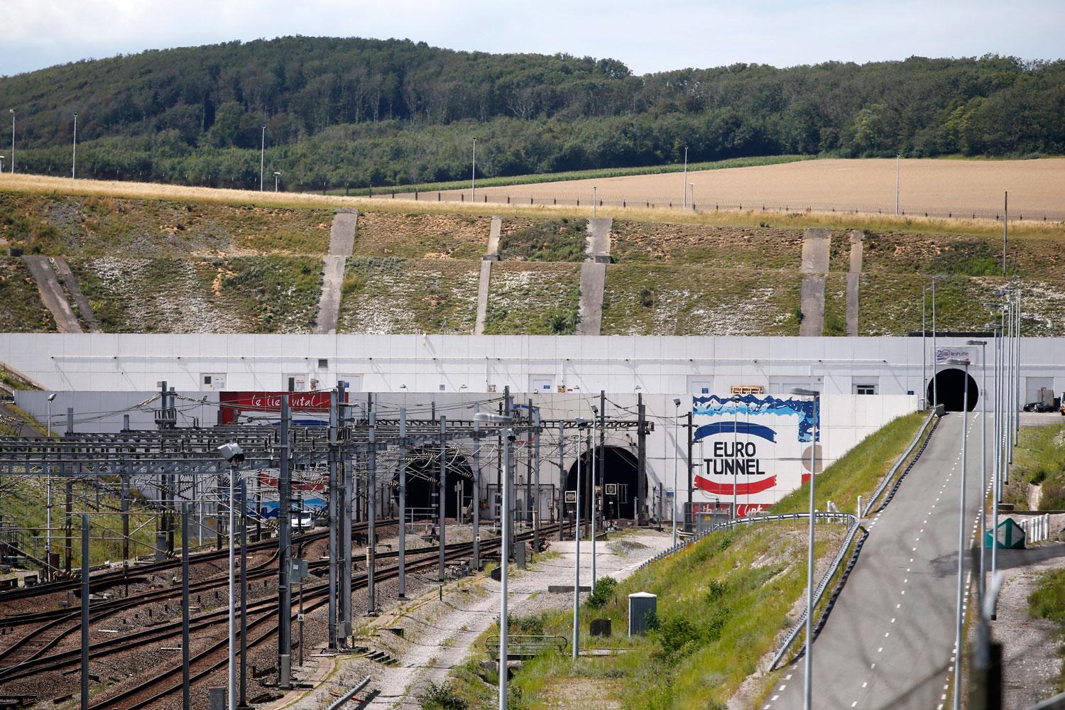 Eurotunneln mellan Calais i Frankrike och Storbritannien.