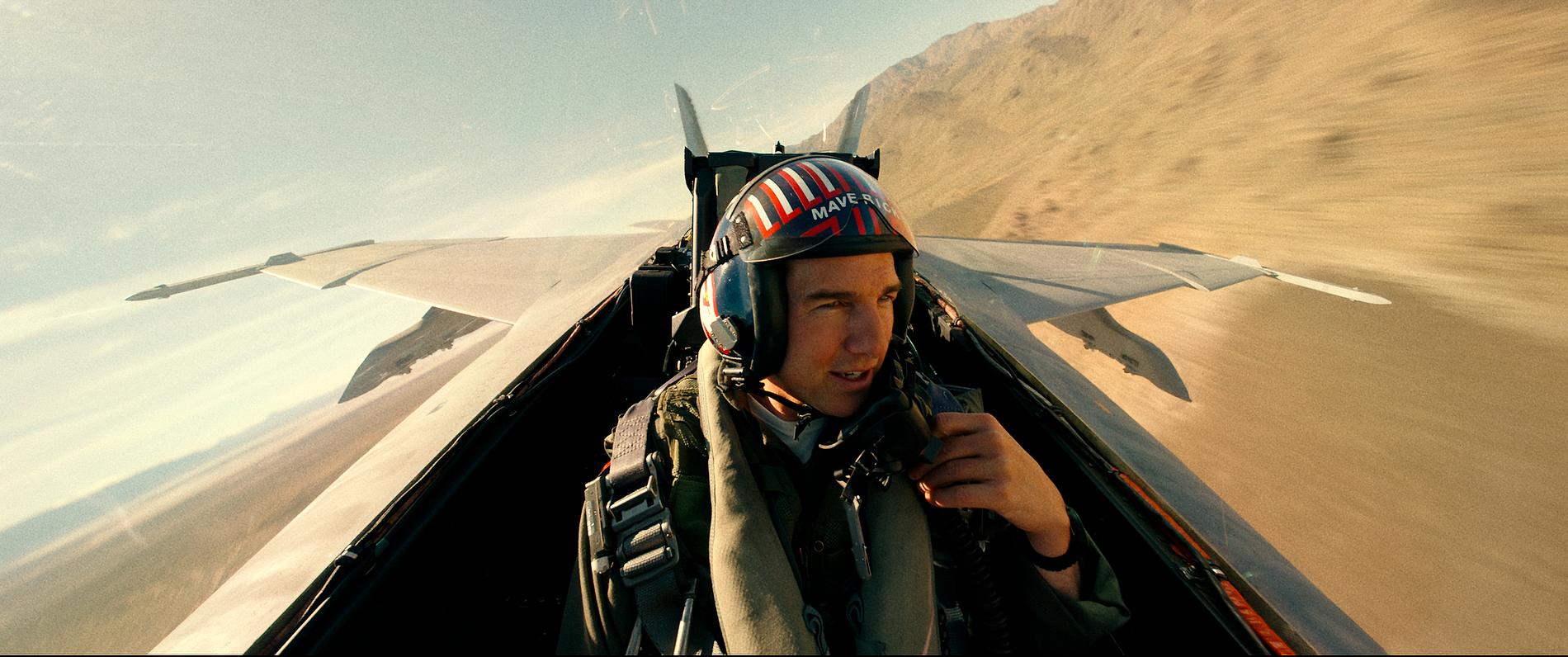 Tom Cruise i rollen som Pete "Maverick" Mitchell i uppföljaren "Top gun: Maverick". Pressbild.