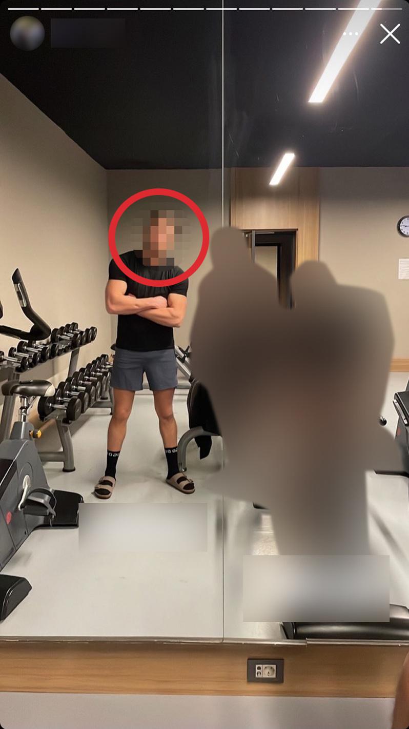 En bild på Serkan på gymmet som lagts upp på Instagram.