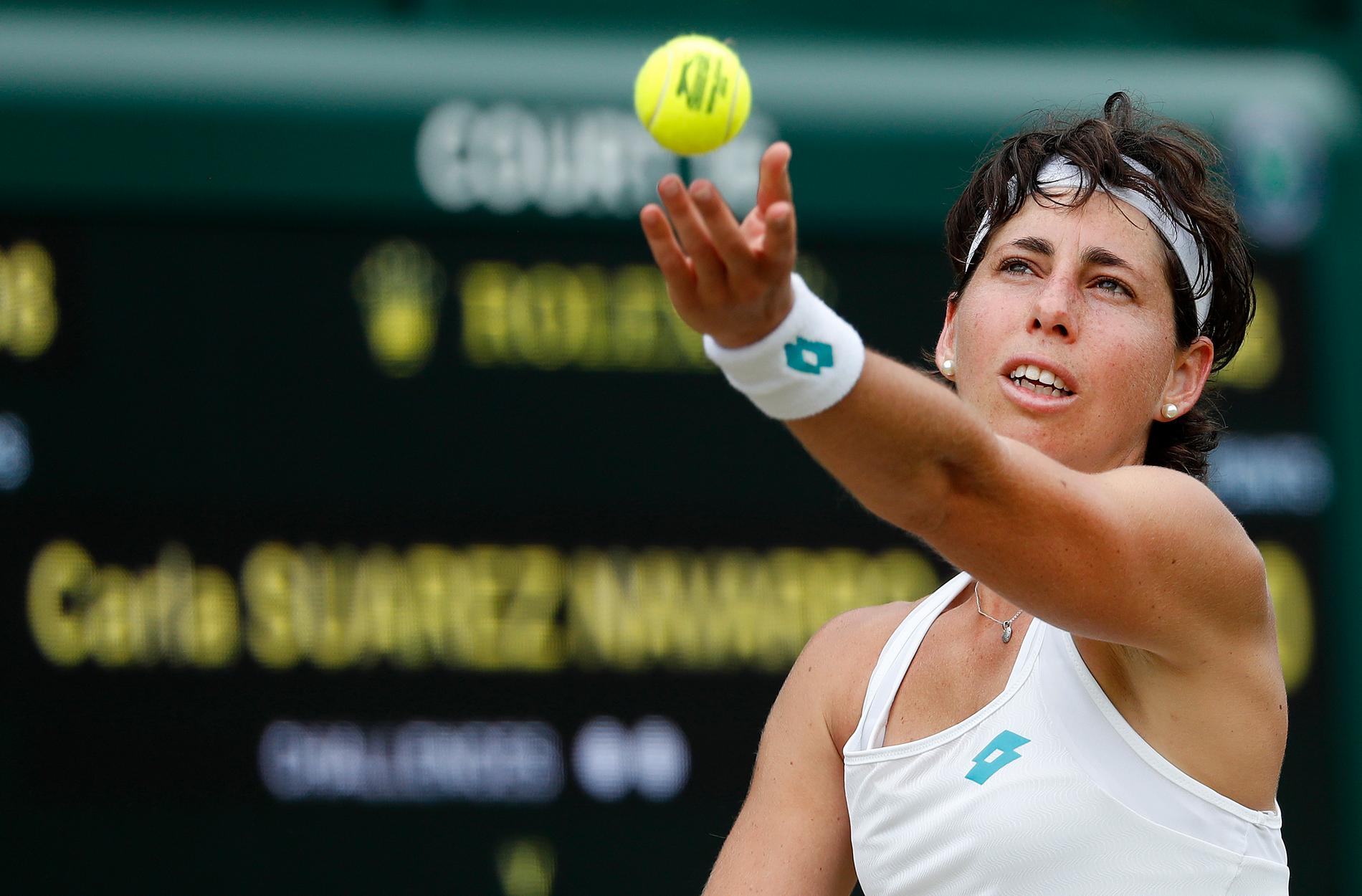 Carla Suárez Navarro under Wimbledon 2019.
