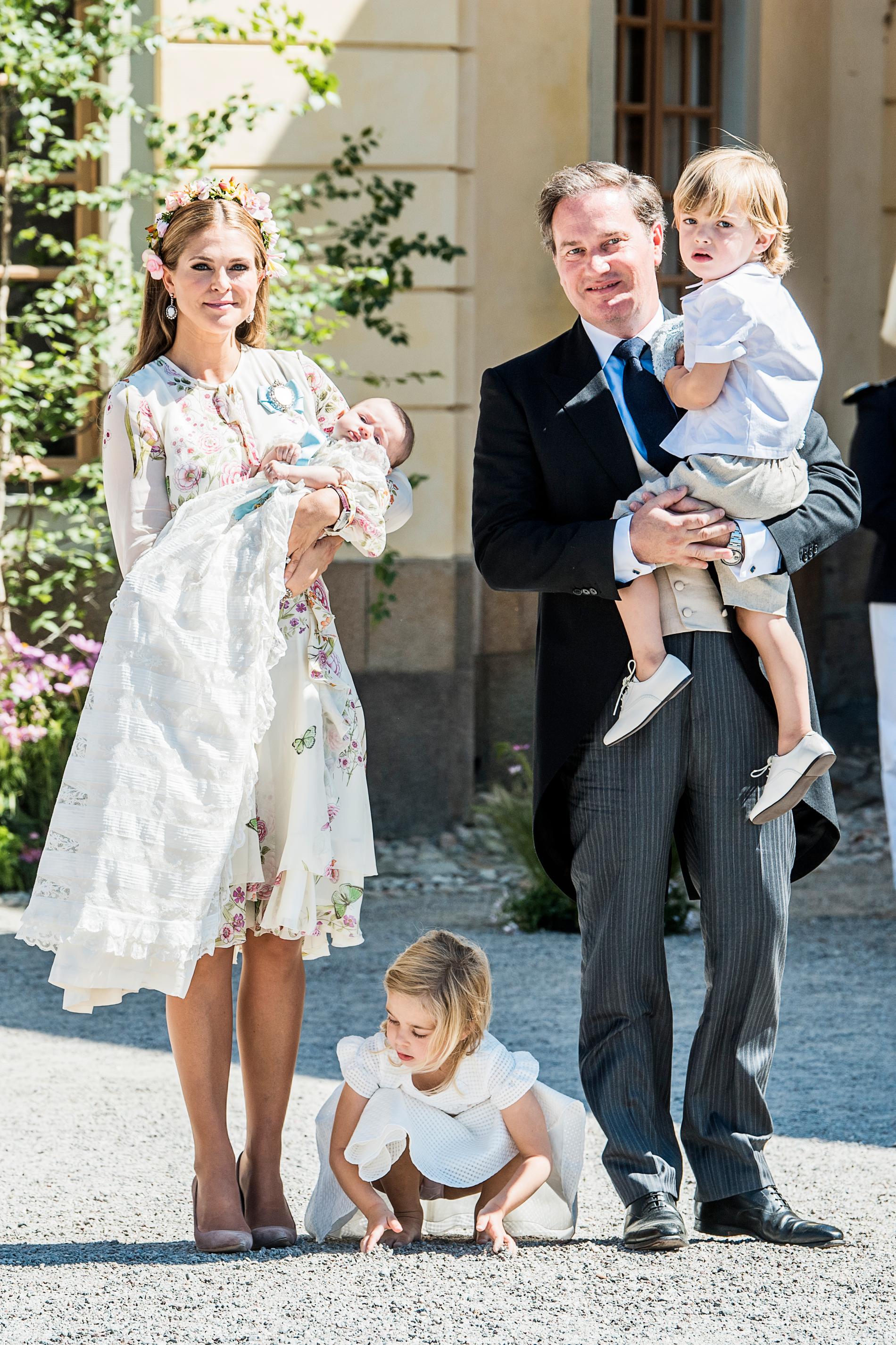 Prinsessan Madeleine tillsammans med sin familj. 
