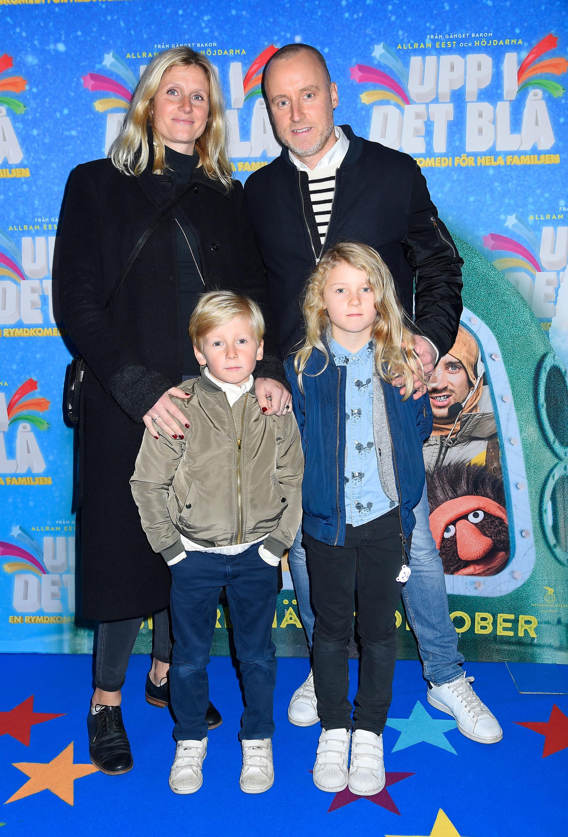 Magnus Hedberg tillsammans med frun Sophia Hedberg och barnen Elis och Ester. Nu har familjen fått tillökning,.