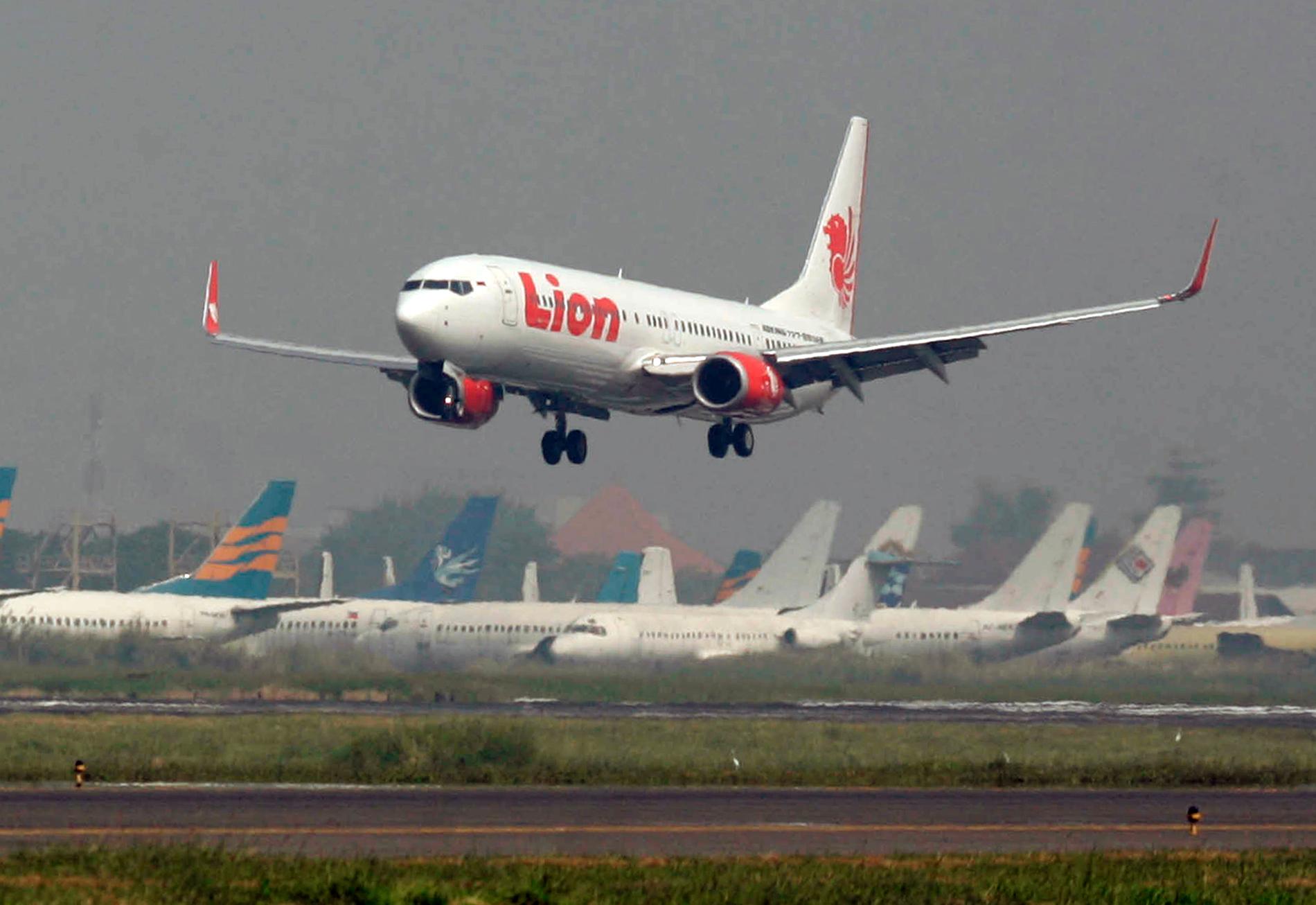 Ett flygplan från Lion Air har störtat. Arkivbild.