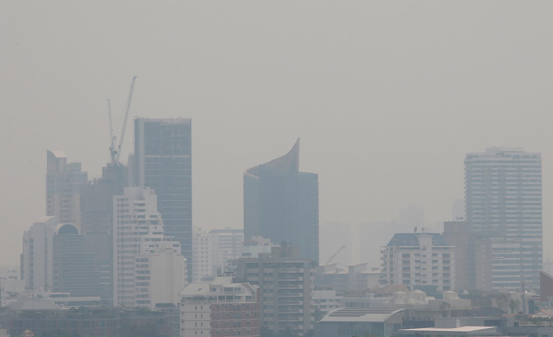 Bangkok har svepts in i smog.