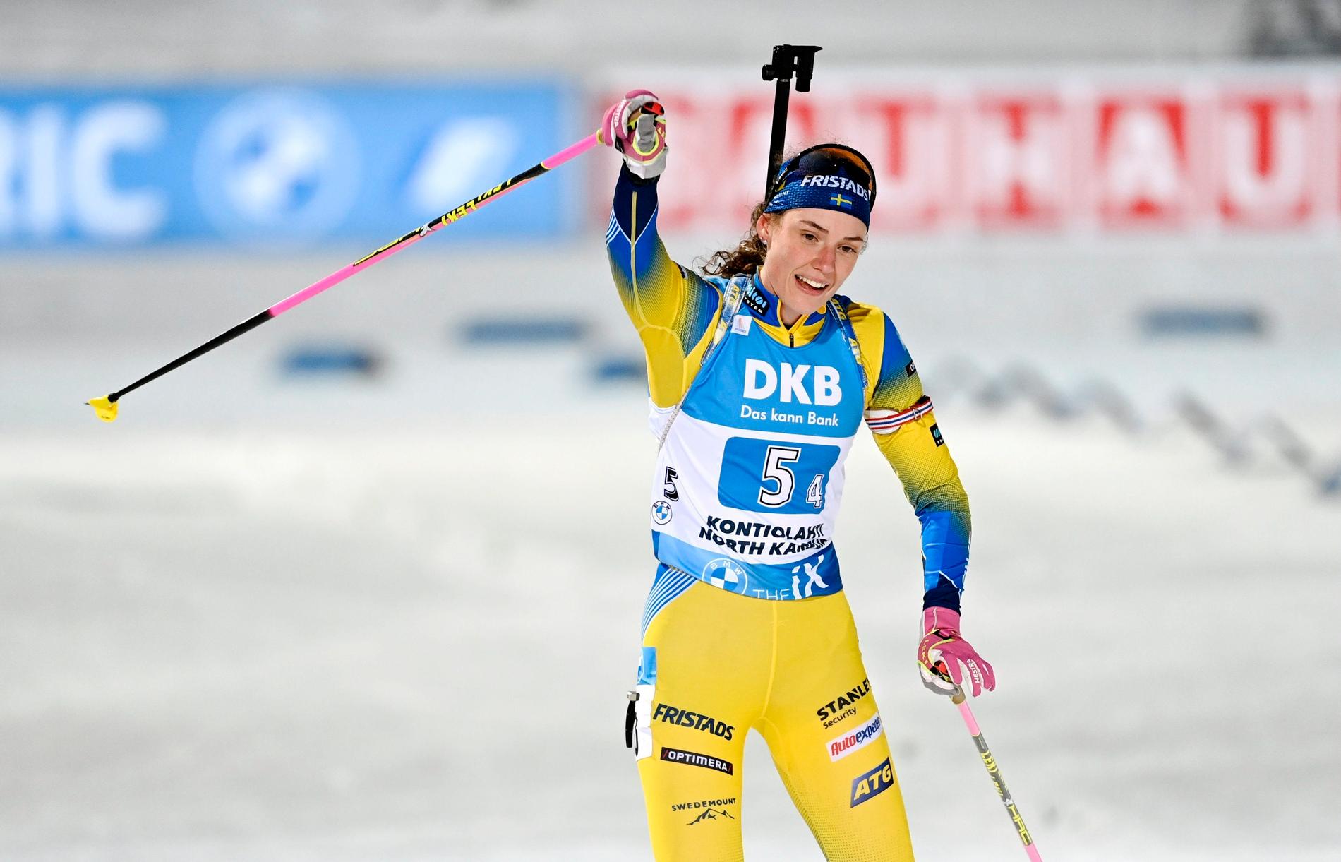 Hanna Öberg körde sistasträckan. 