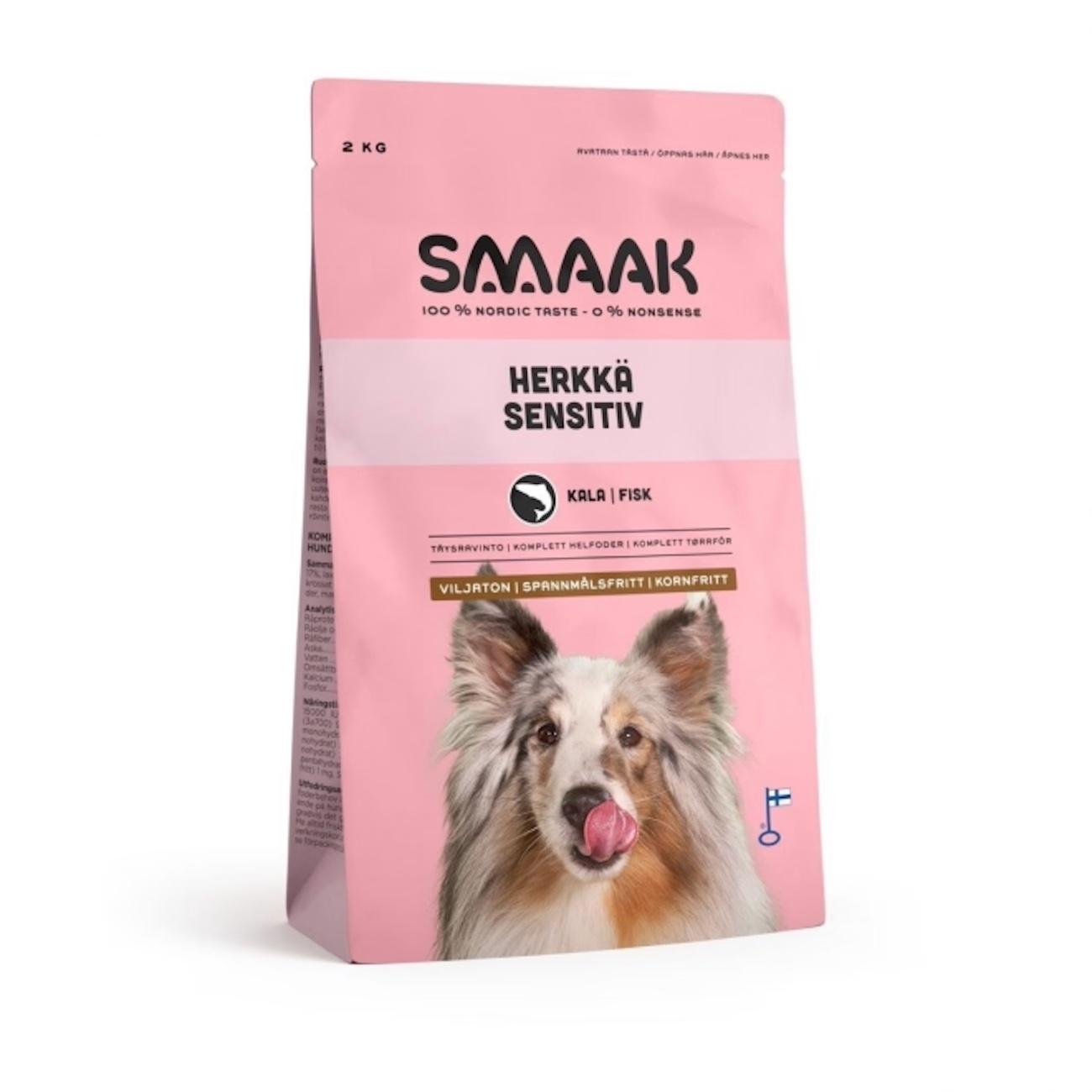 En av de återkallade produkterna: SMAAK Adult Grain-Free Fish for Dogs.