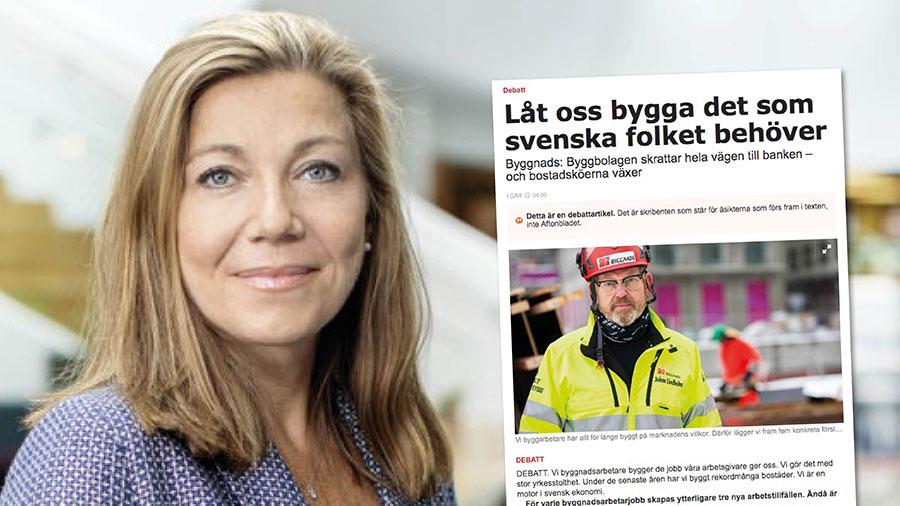 Sveriges Byggindustriers medlemsföretag skapar jobb, välfärd och framtidshopp. Ingen skrattar när kötiden för en hyresrätt i Stockholm är mer än ett decennium och nyproduktionen av bostäder sjunker, skriver Tanja Rasmusson.