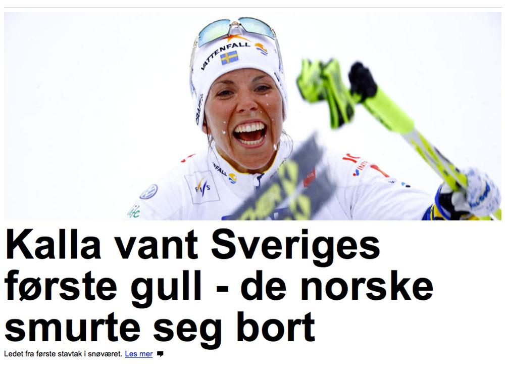 Reaktioner i norska medier Dagbladet