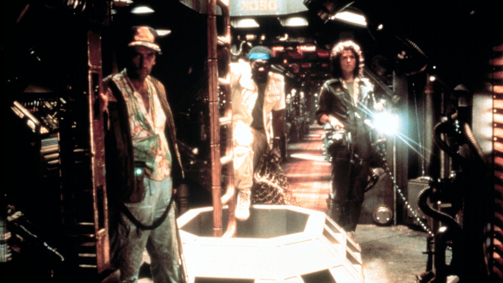 Harry Dean Stanton (till vänster), Yaphet Kotto och Sigourney Weaver i ”Alien”.