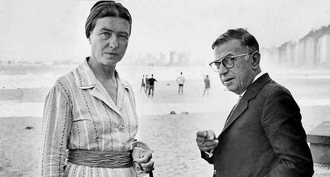 Två av existentialismens galjonsfigurer – livskamraterna Simone de Beauvoir och Jean-Paul Sartre i Rio de Janeiro 1960.