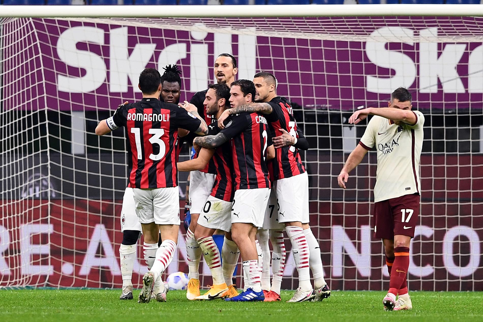 Zlatan gjorde två mål i kryssmatchen mot Roma på måndagskvällen. 