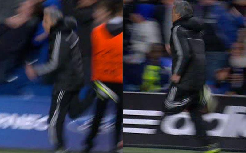 Mourinhos rusch vid 2-0-målet.